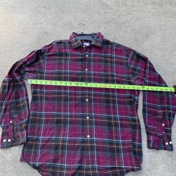 Brooks Brothers Mens L Purple Check  Polo Preppy Madison Fit. Woven In Italy - Picture 4 of 7